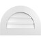Ekena Millwork Round Top Surface Mount PVC Gable Vent: Functional, w/ 3-1/2"W x 1"P Standard Frame, 22"W x 16"H GVPRT22X1601SF - alternate 1